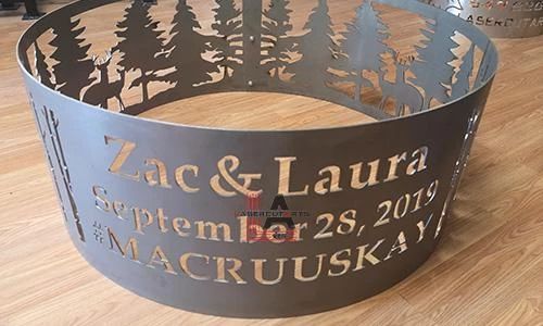 Personalized Fire Pit Rings Laser Cut Art