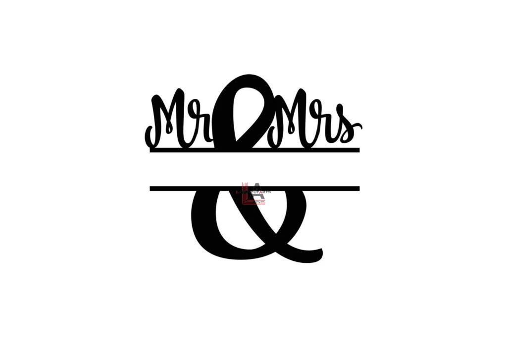 Mr & Mrs Sign Laser Cut Arts CanadaUSA
