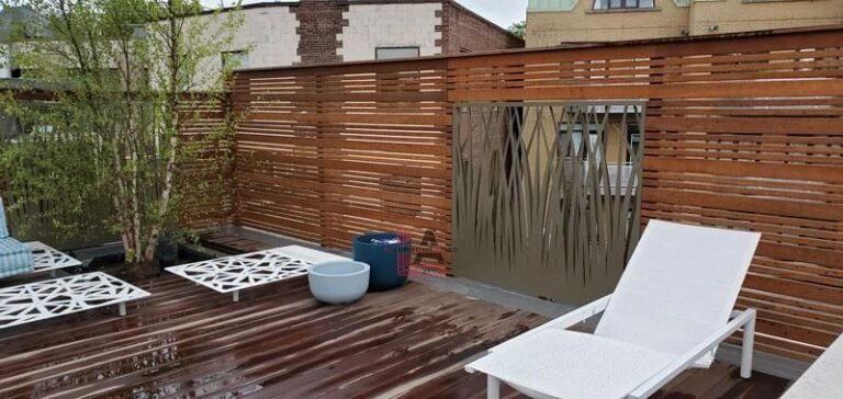 lasercut metal garden screen panel