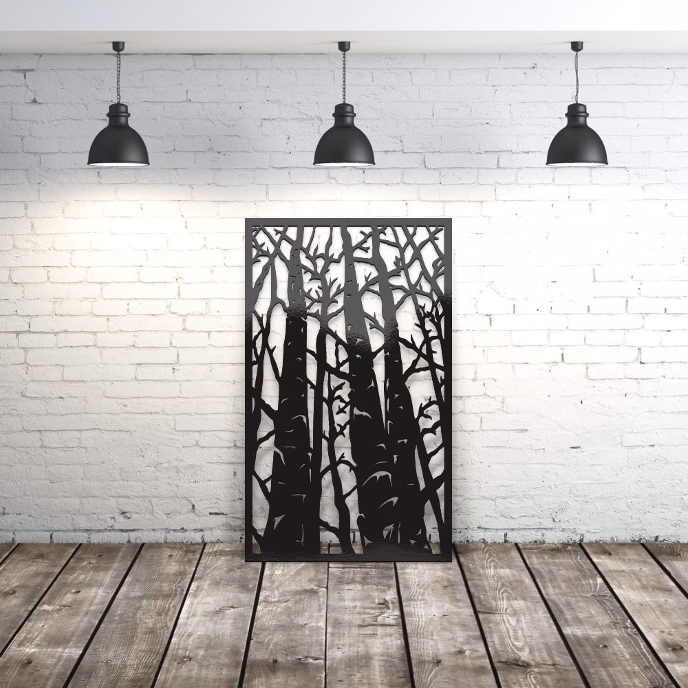 lasercut metal outdoor privacy panel