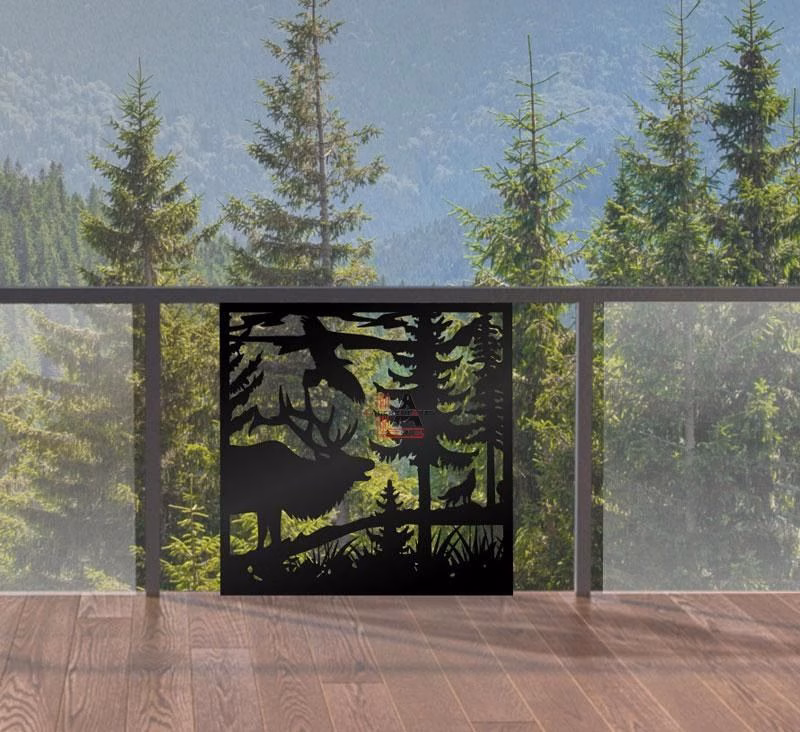 lasercut metal outdoor privacy screen