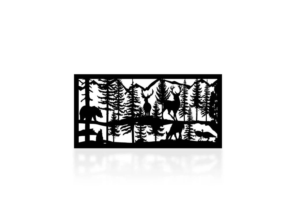 Wildlife Animals Privacy Panel - Laser Cut Arts Canada-USA