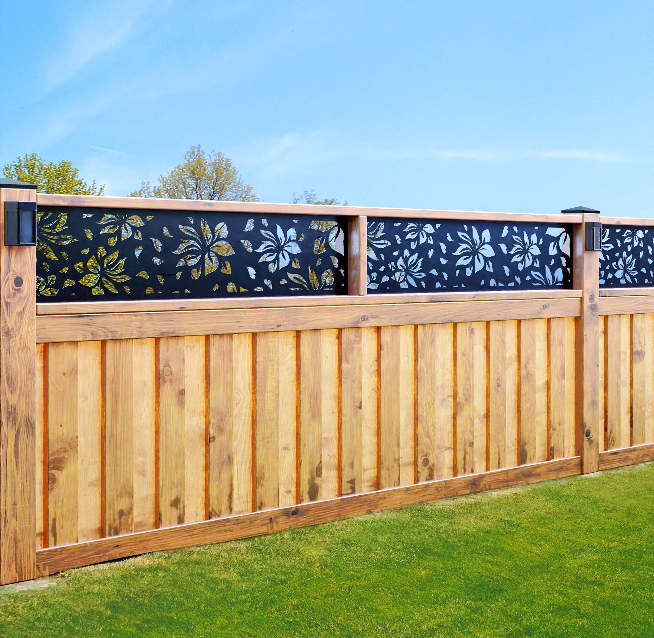 lasercut metal patio privacy screen
