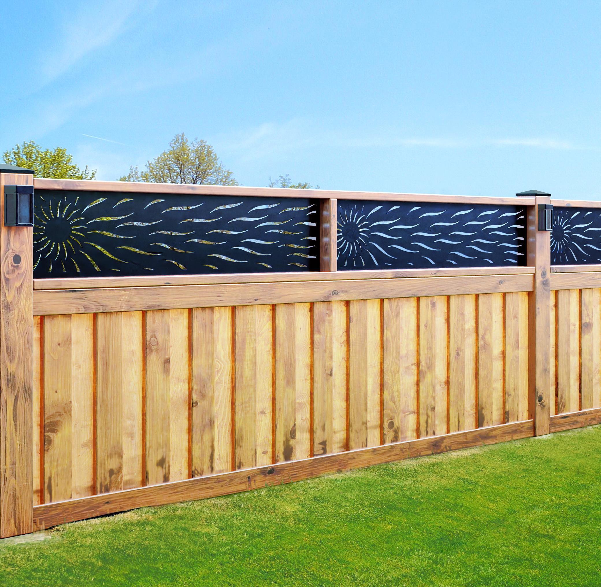 sun rays fence topper panels 18 x 72