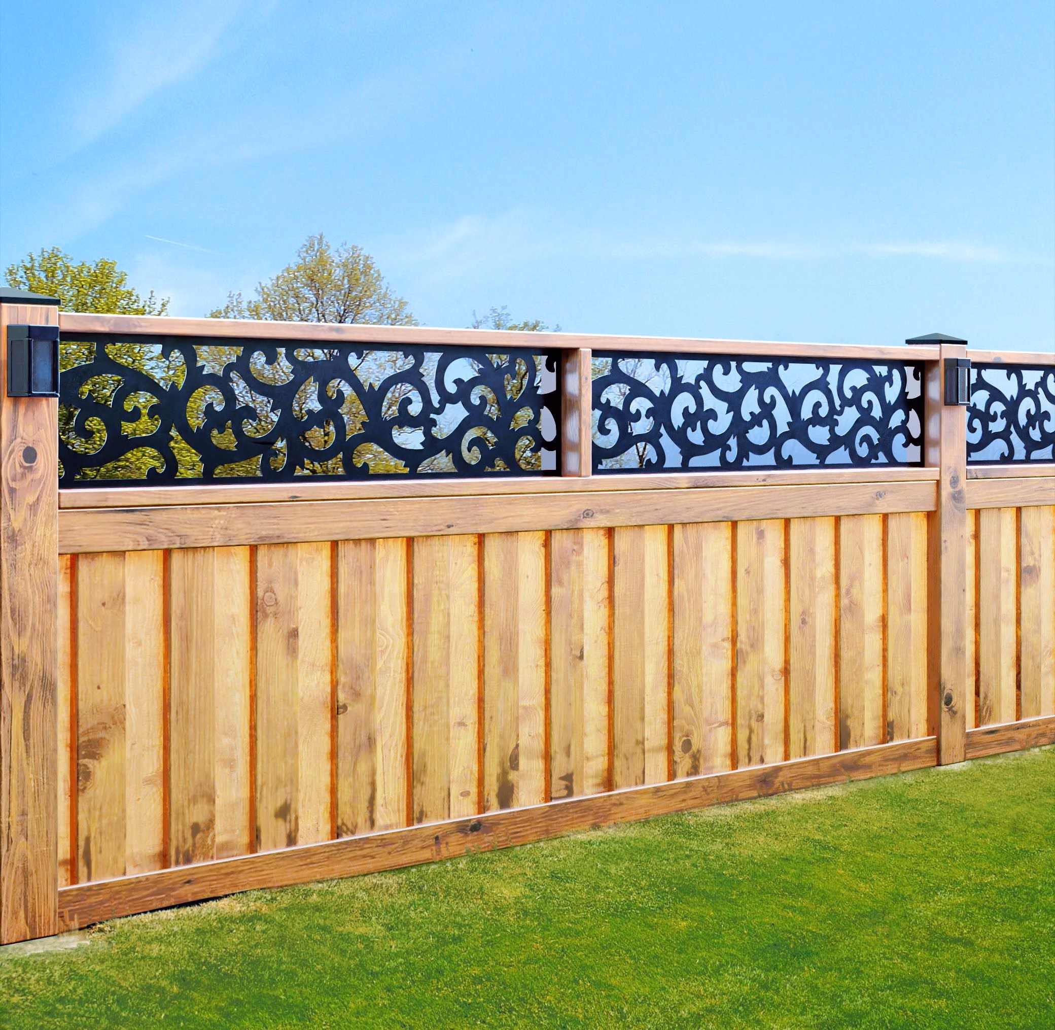 lasercut metal decorative metal fence