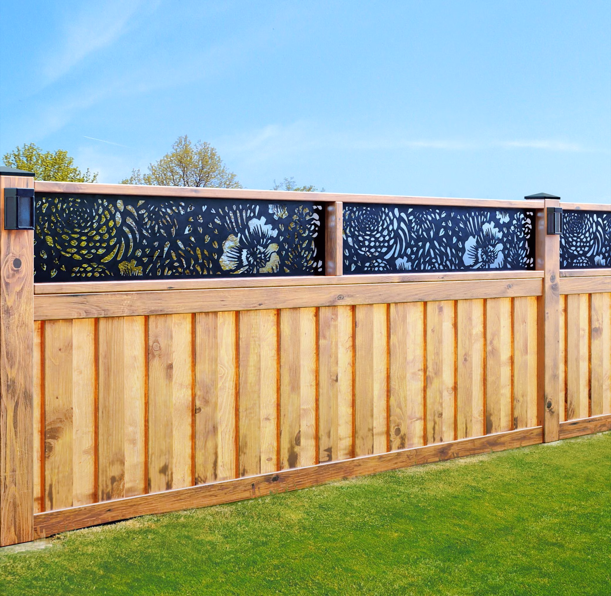 lasercut metal indoor privacy panel