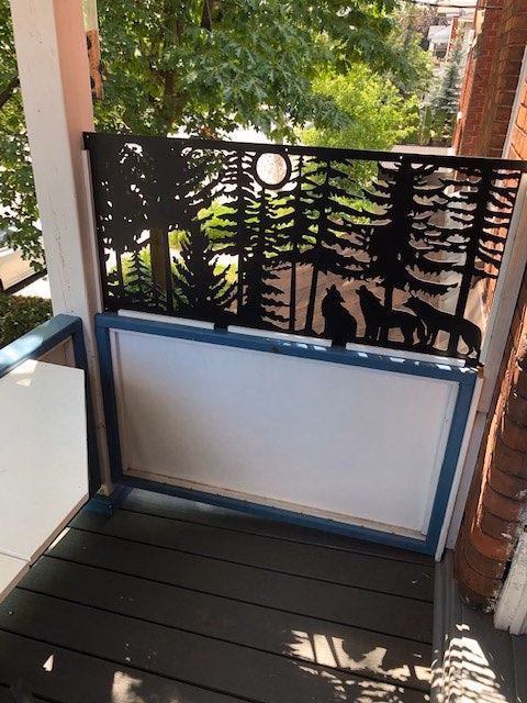 lasercut metal patio privacy screen