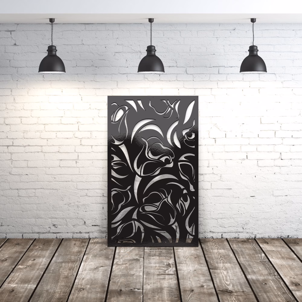 lasercut metal outdoor privacy panel