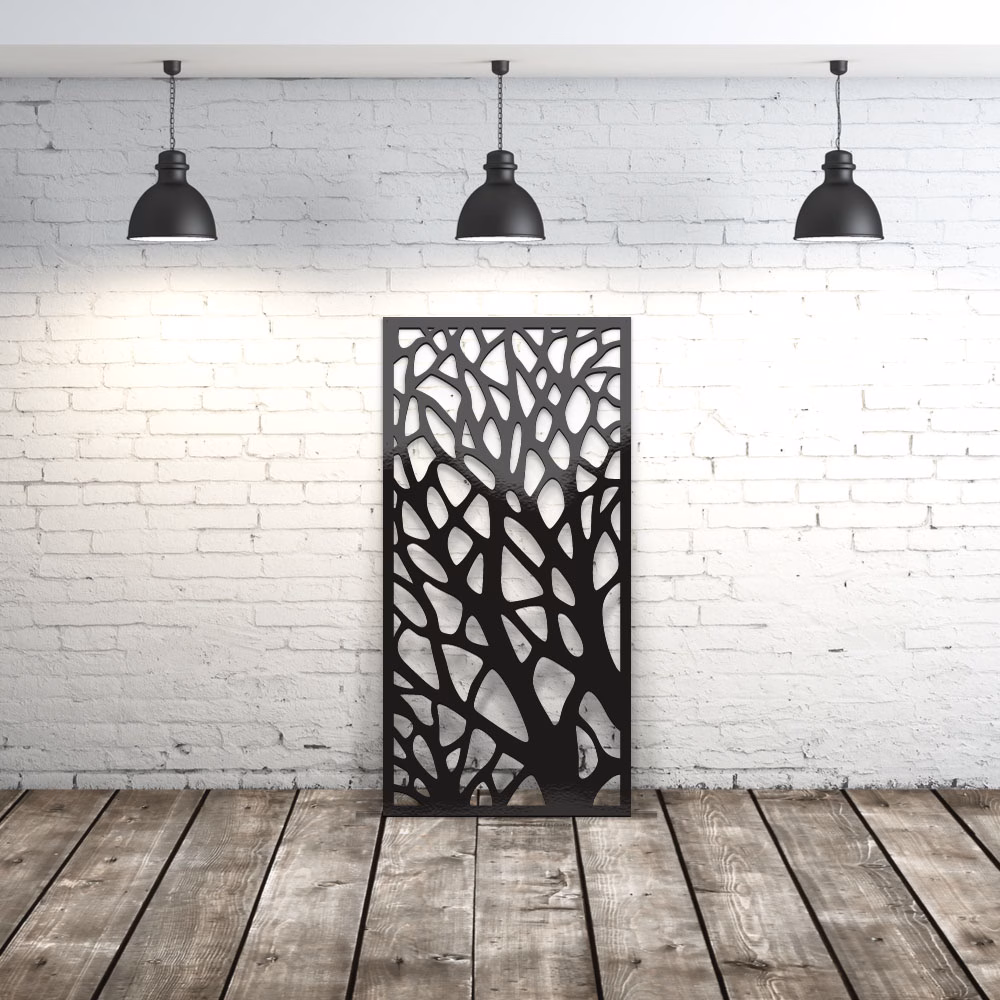 lasercut metal privacy panel