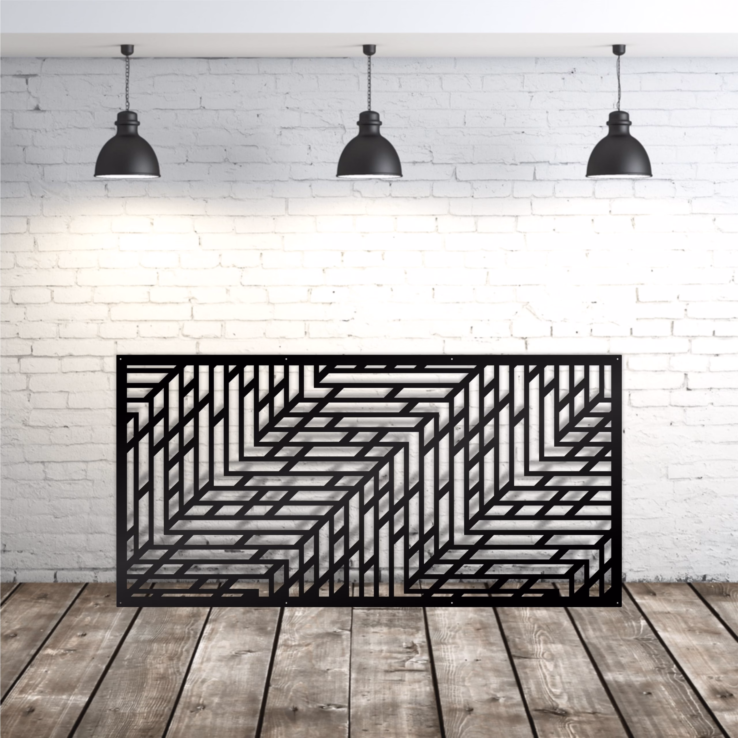 lasercut metal indoor privacy panel