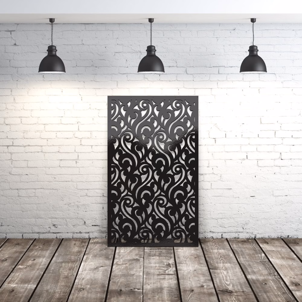 lasercut metal metal privacy screen