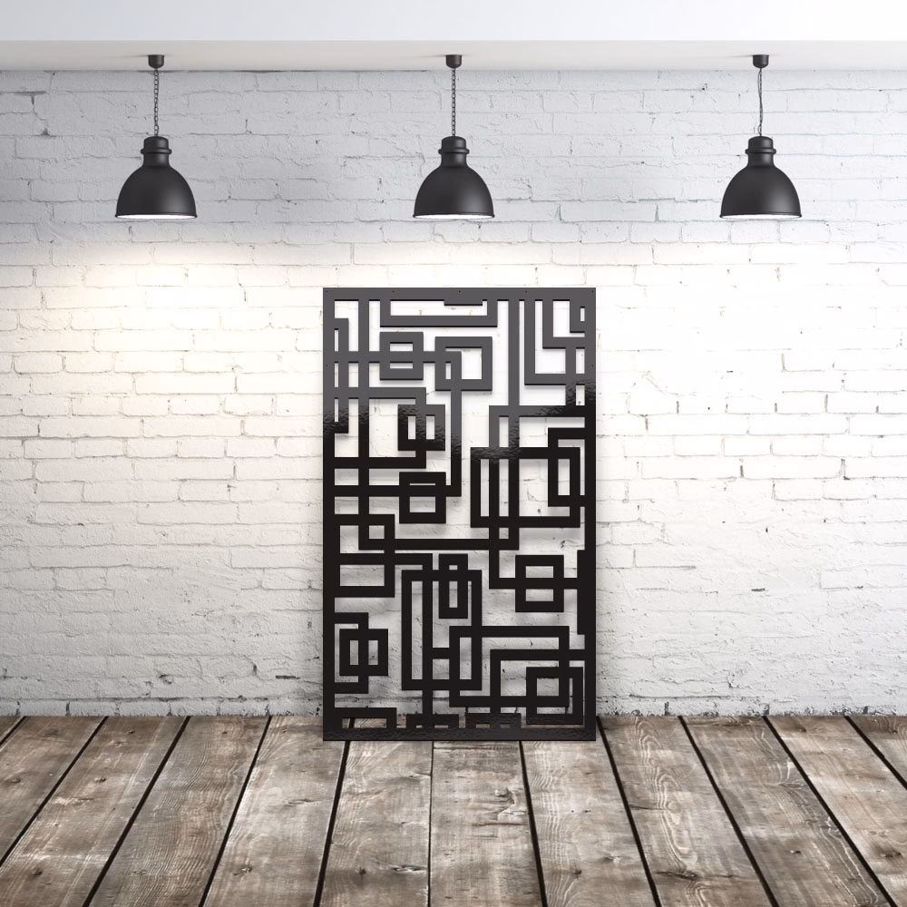 lasercut metal indoor privacy panel