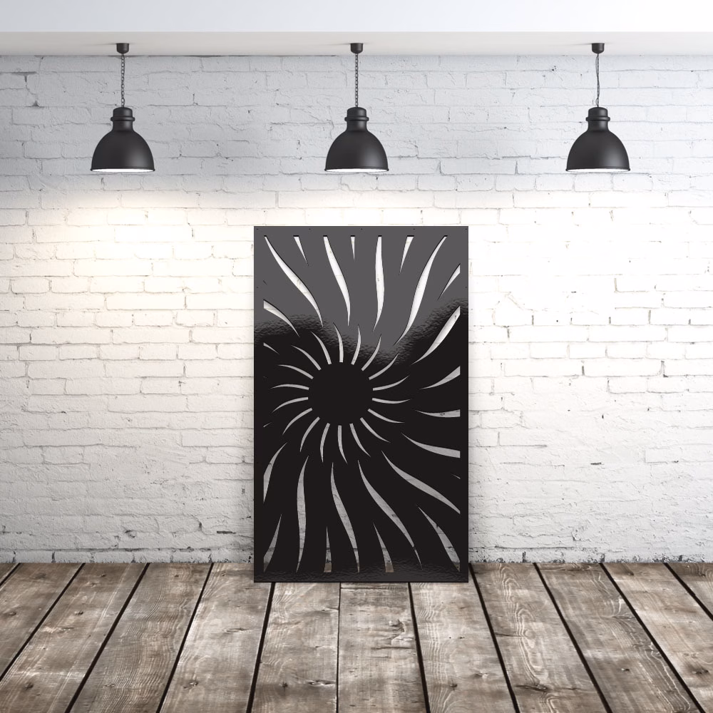 lasercut metal privacy panel