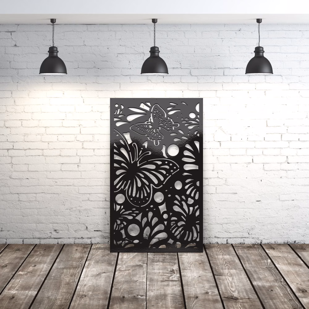 lasercut metal outdoor privacy panel