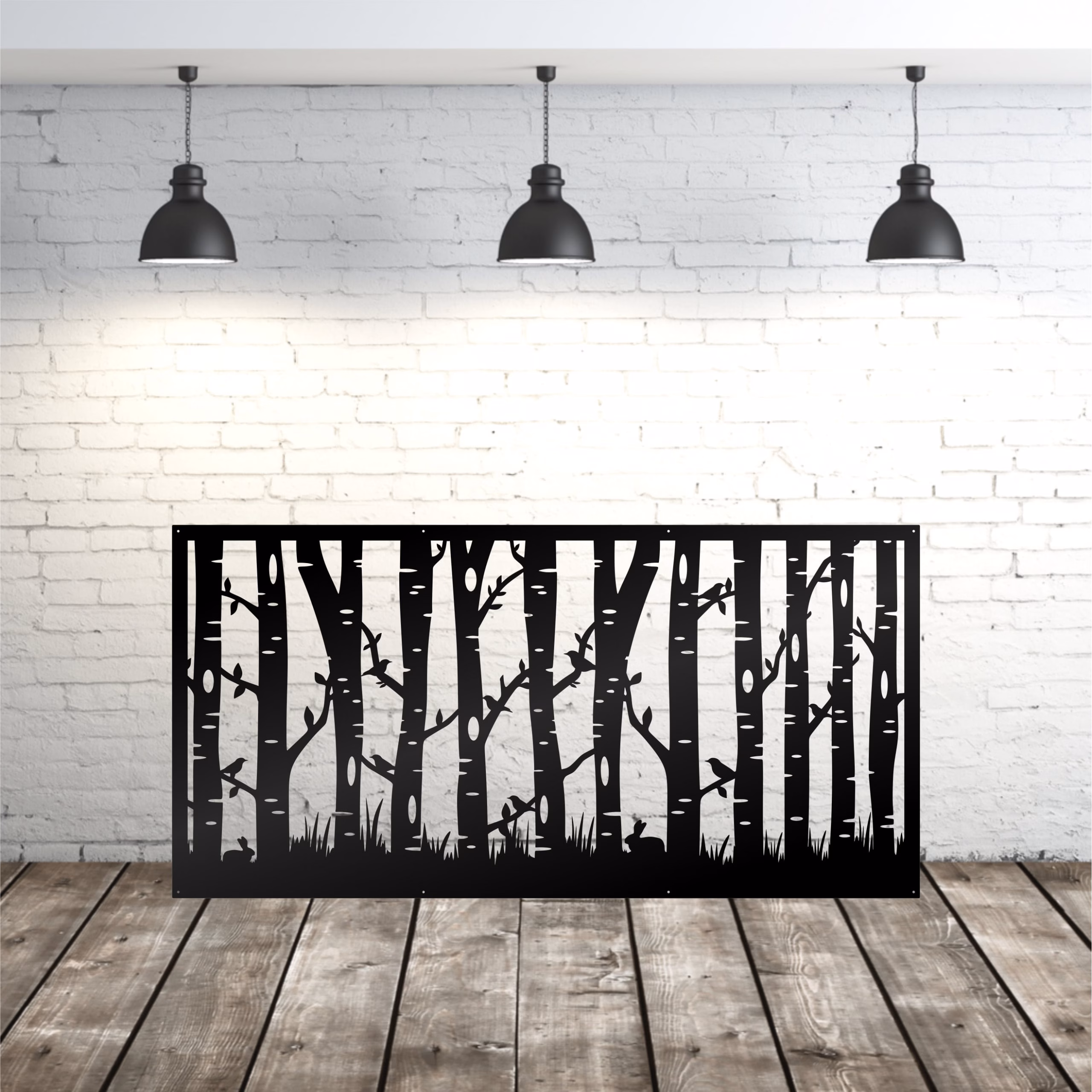 lasercut metal indoor privacy panel