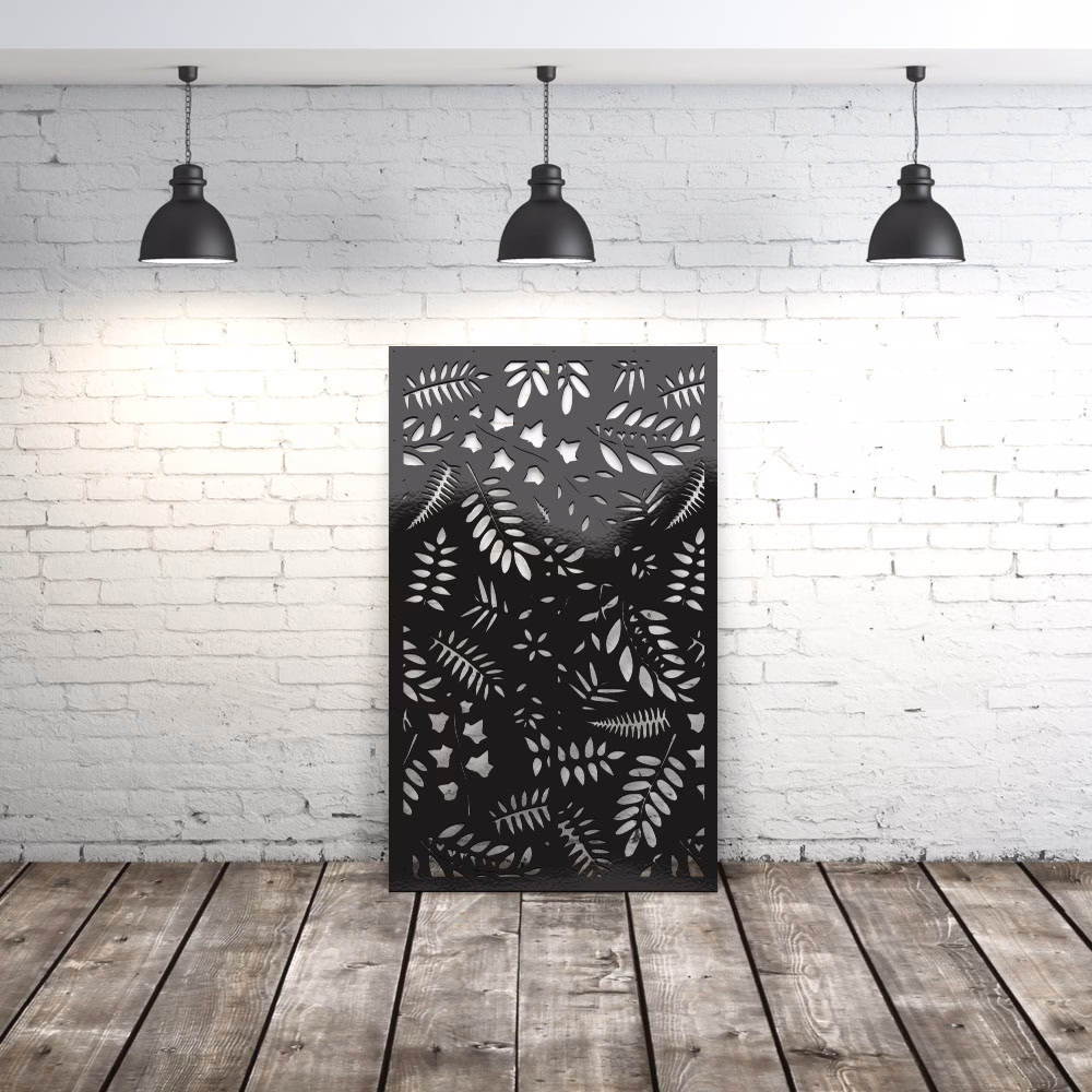 lasercut metal indoor privacy panel