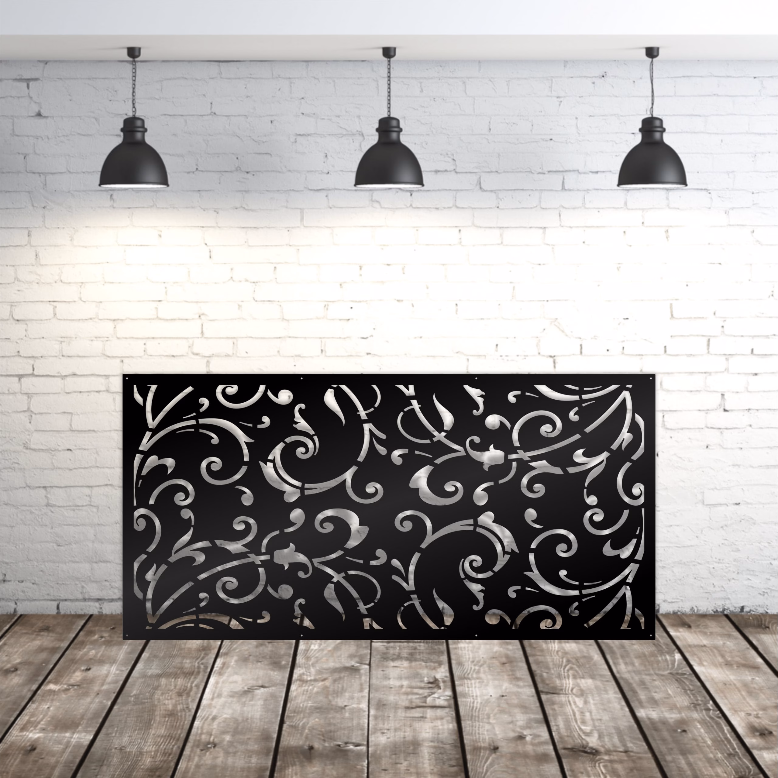lasercut metal indoor privacy panel