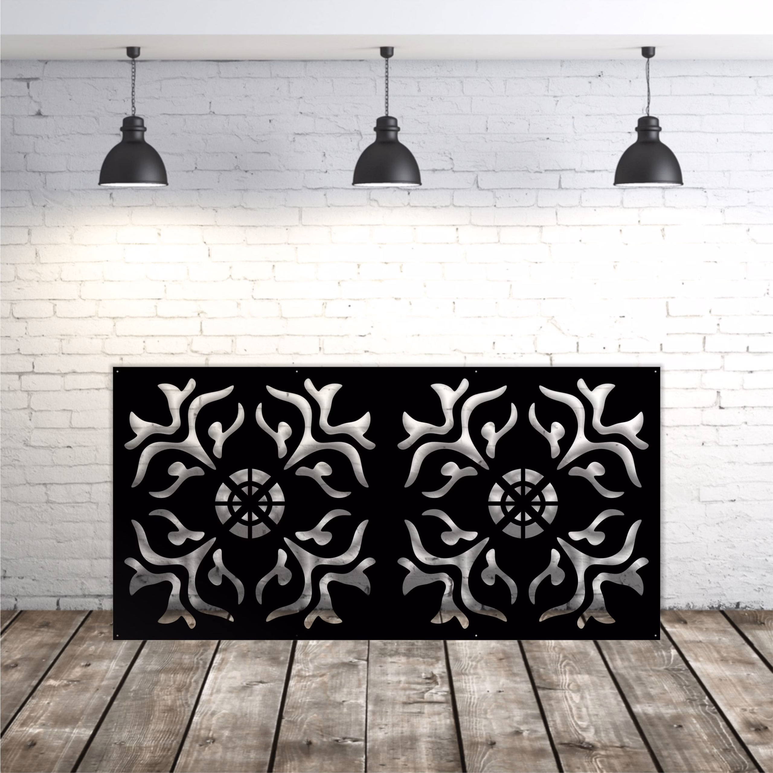lasercut metal outdoor privacy panel
