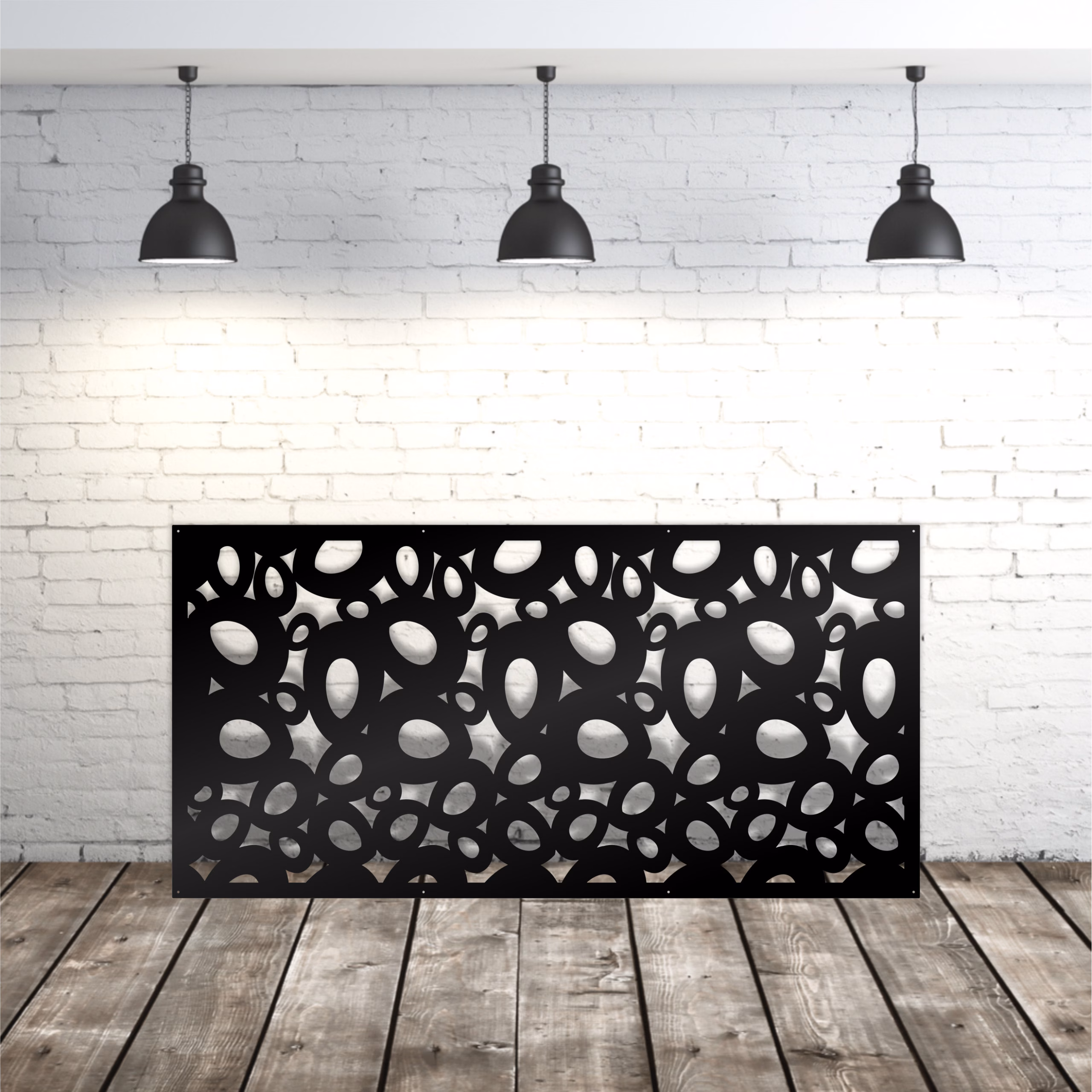 lasercut metal indoor privacy panel