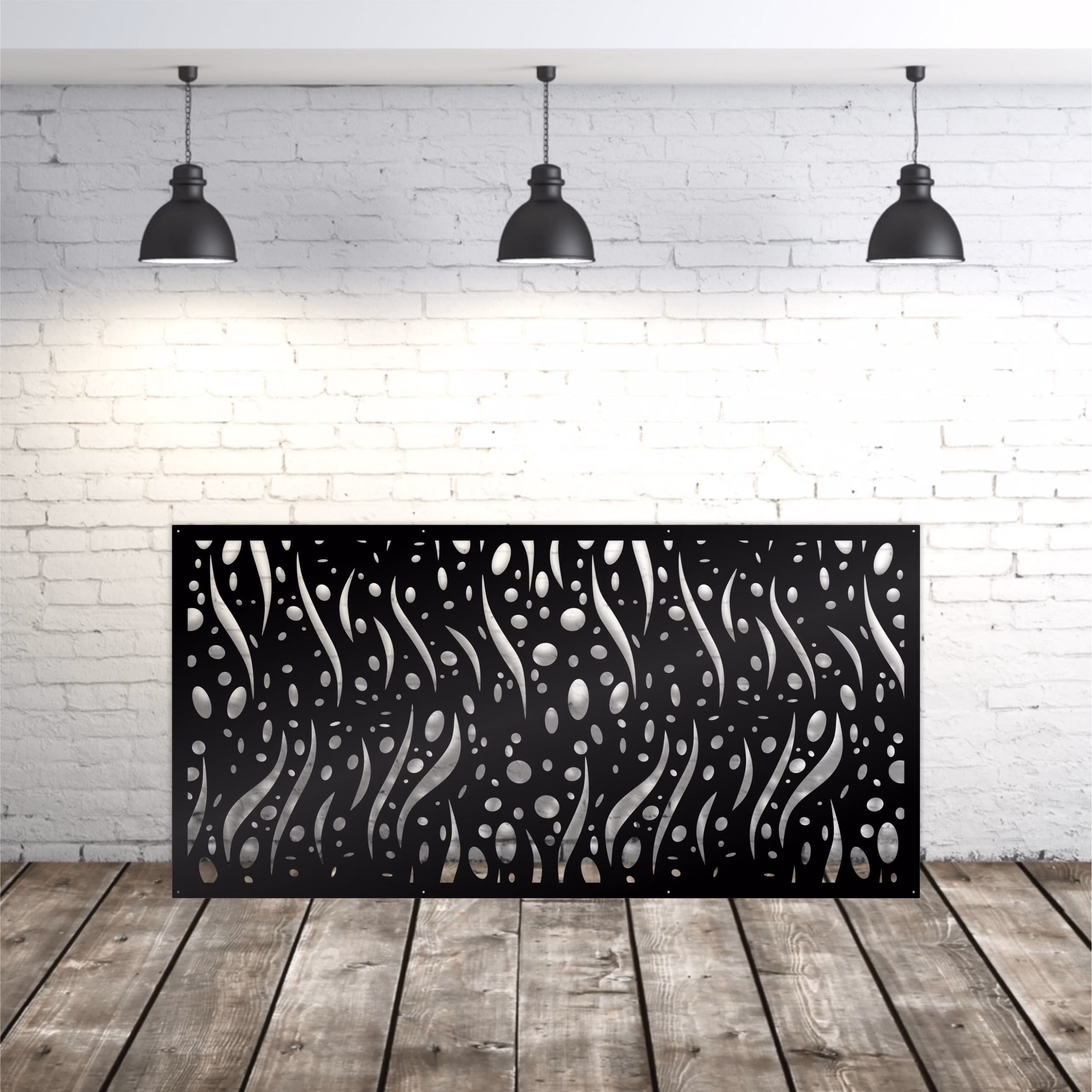 lasercut metal garden screen panel