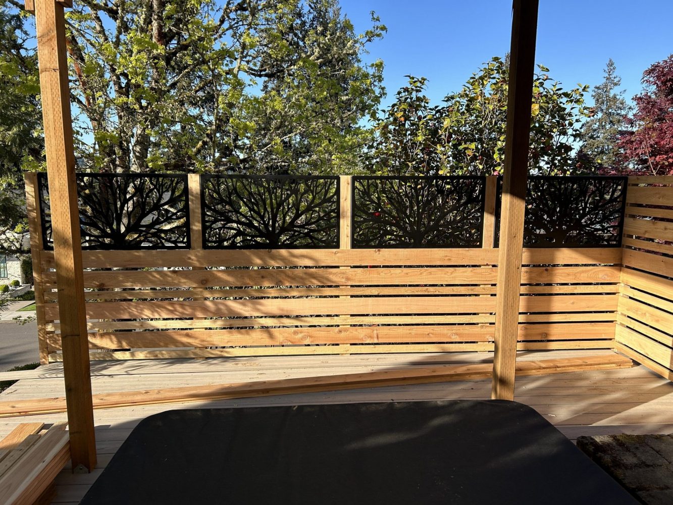 lasercut metal indoor privacy panel