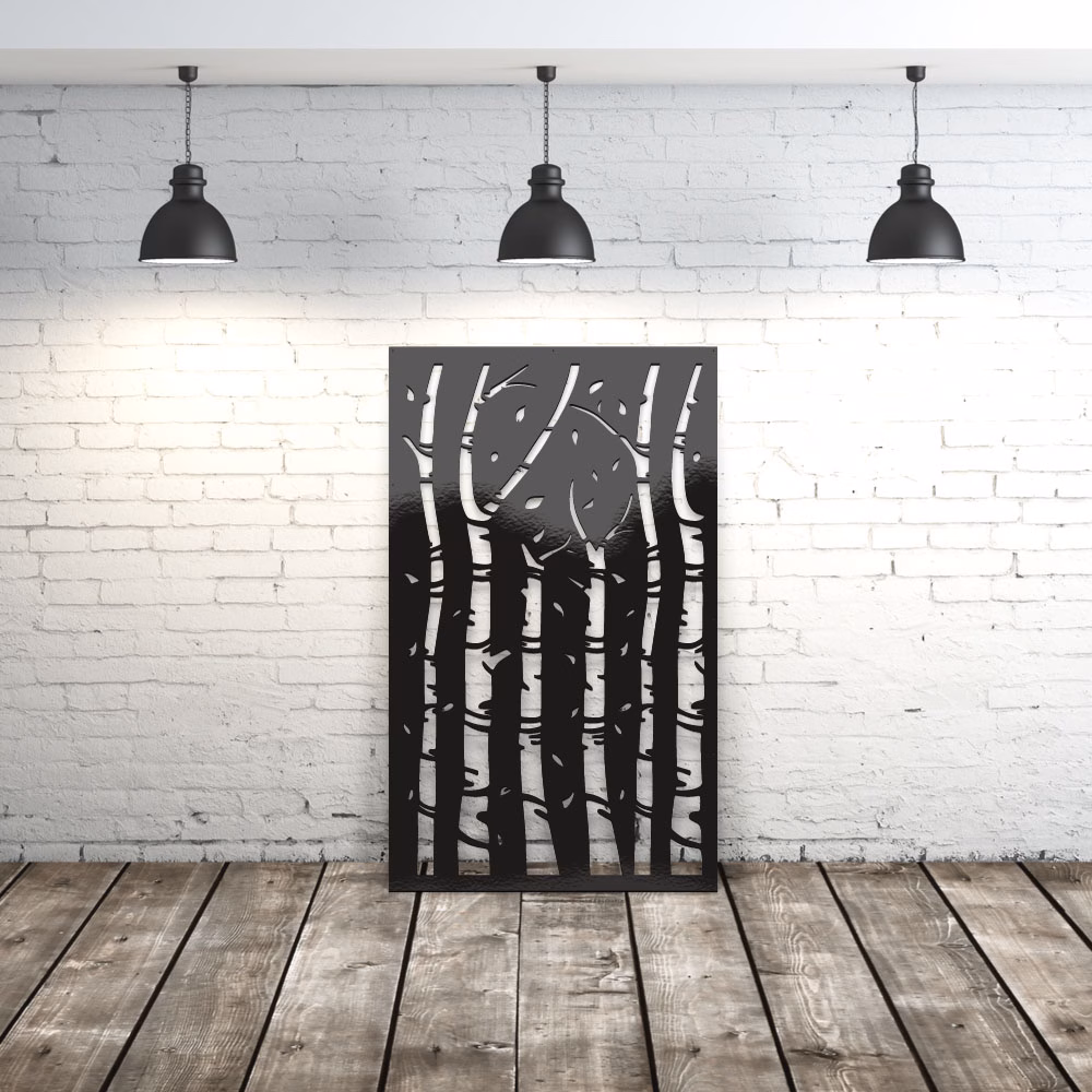 lasercut metal metal privacy screen