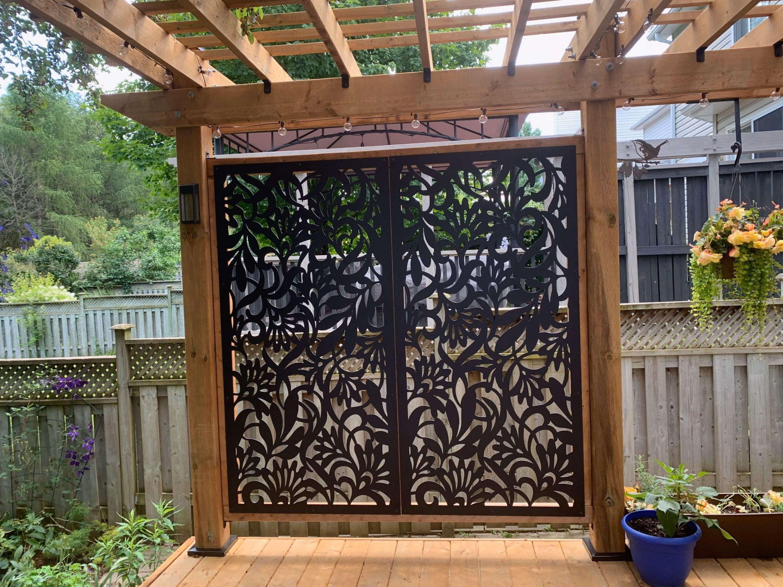 lasercut metal decorative metal fence