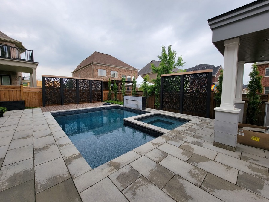 lasercut metal privacy panel