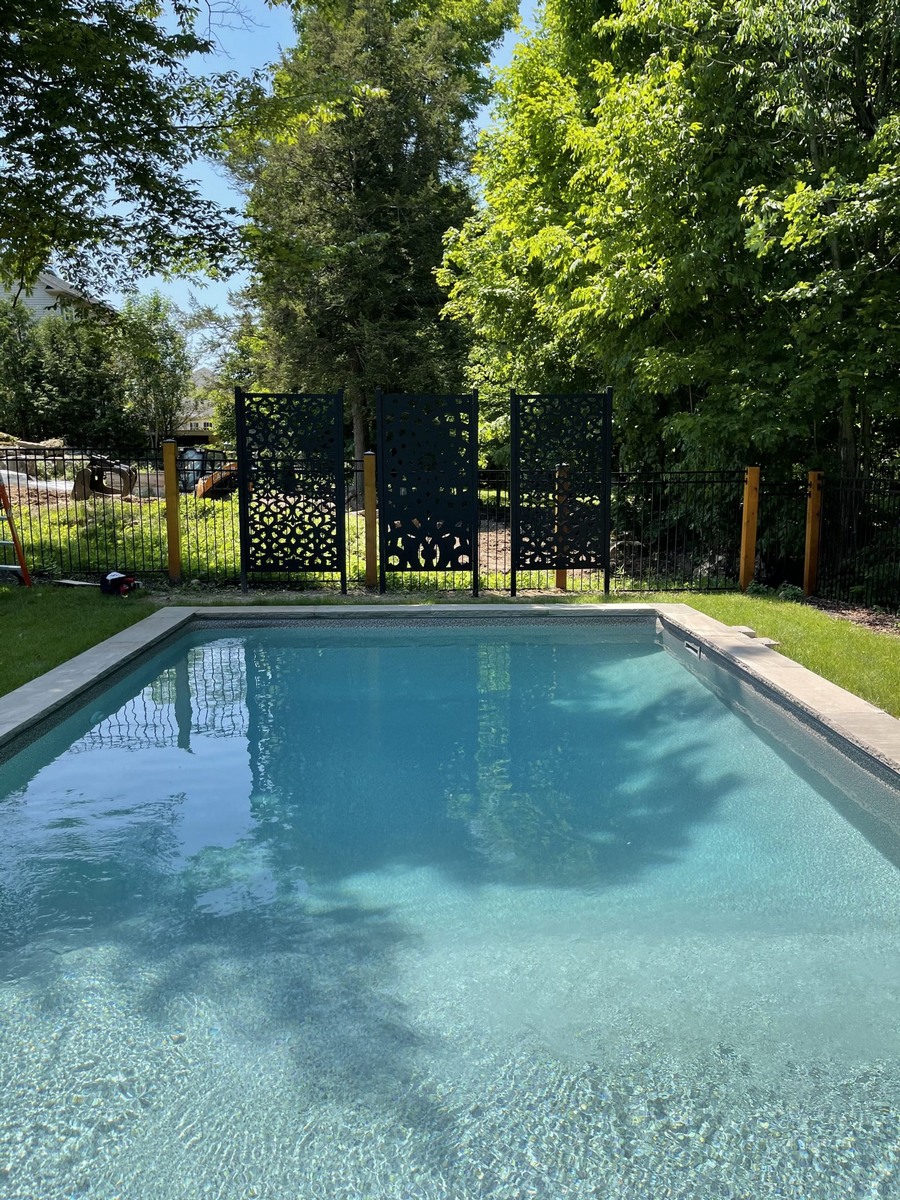 lasercut metal patio privacy screen