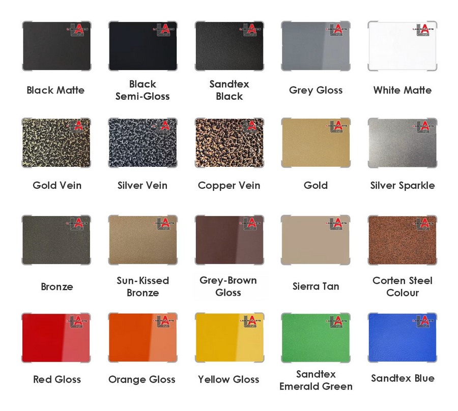 Our Standard Colours