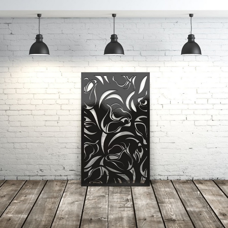 lasercut metal outdoor privacy panel