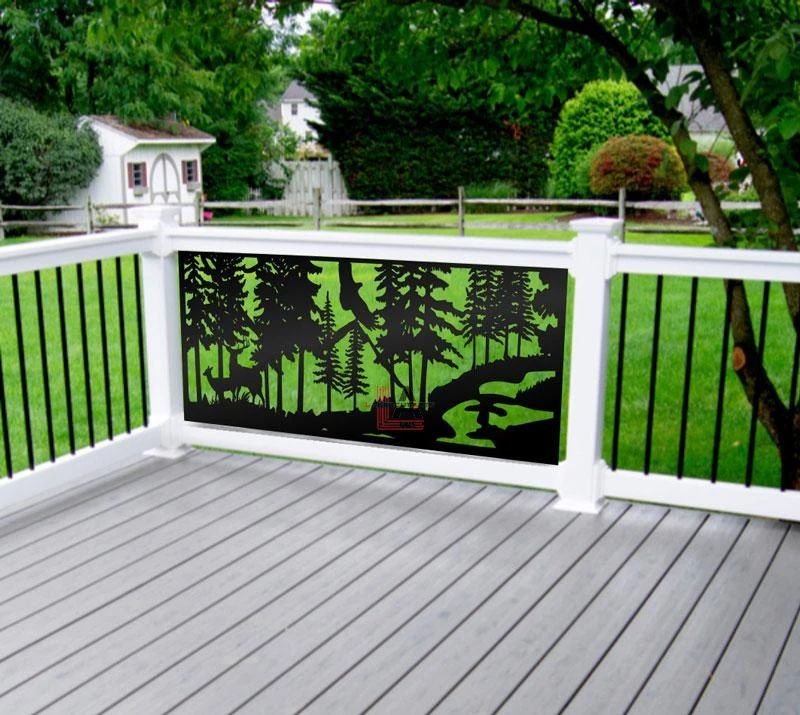 Privacy Screen Deer Overlooking River