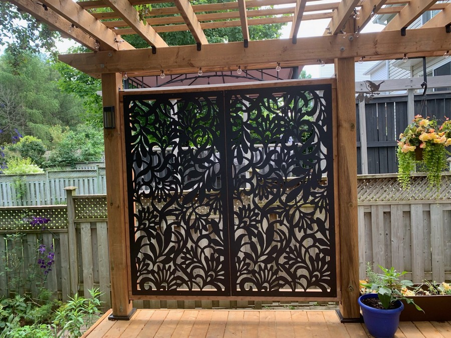 lasercut metal decorative metal fence