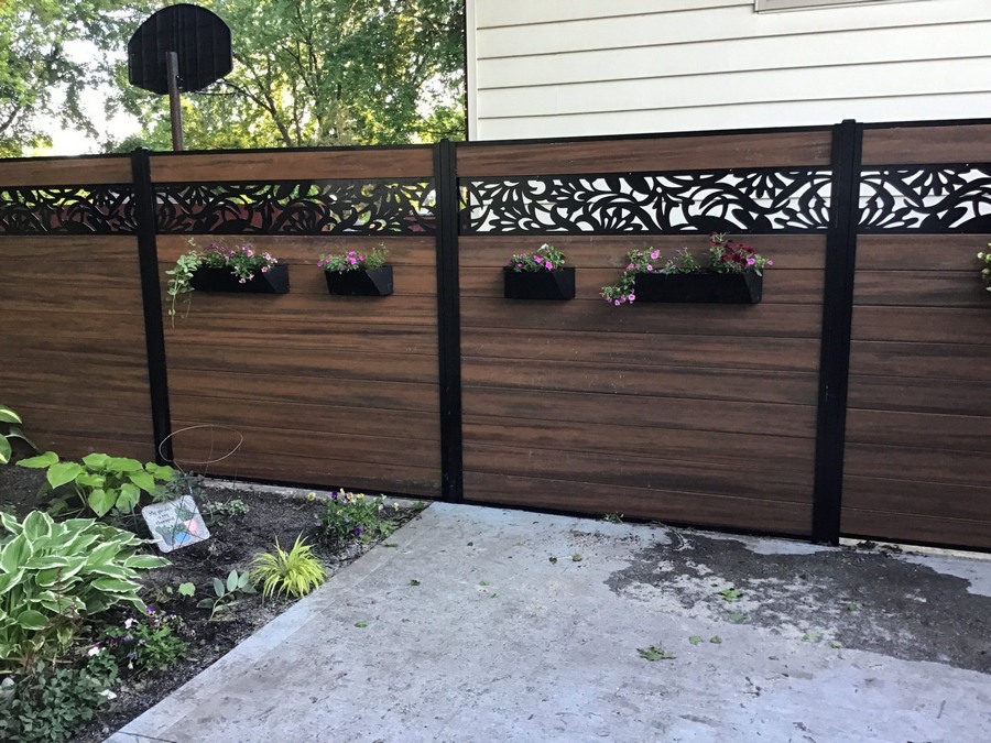 lasercut metal outdoor privacy panel