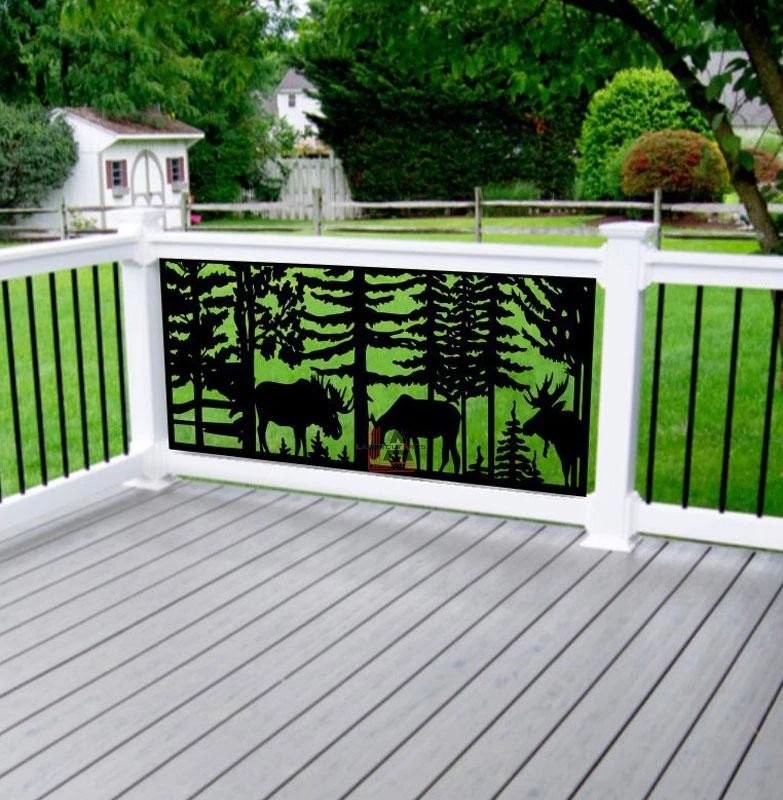 Privacy Screen Moose Family