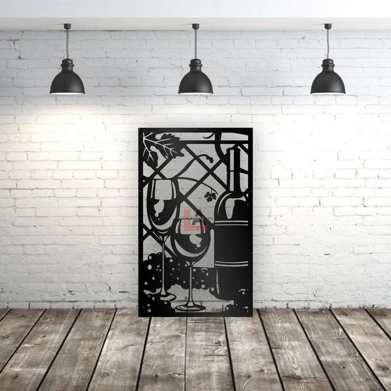 lasercut metal patio privacy screen