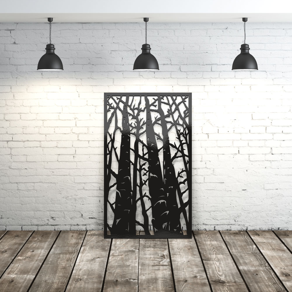 Privacy Screen Abstract Trees - Decorative Screen Panels, t4, Trees and leaves privacy Privacy Screen Abstract Trees