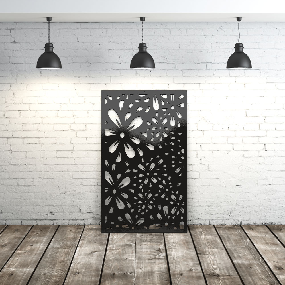 Privacy Screen Flower Sparks - Decorative Screen Panels, Floral privacy Privacy Screen Flower Sparks