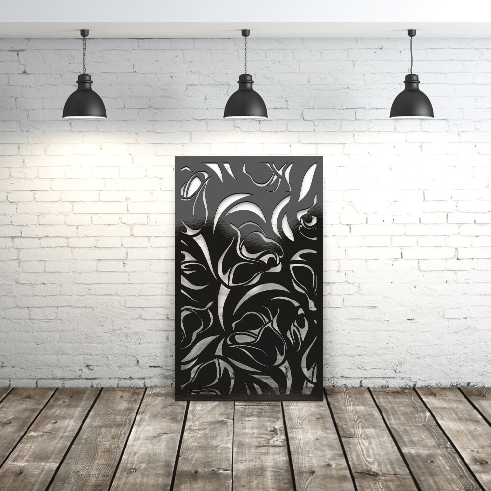 Privacy Screen Tulip - Decorative Screen Panels, Floral privacy Privacy Screen Tulip