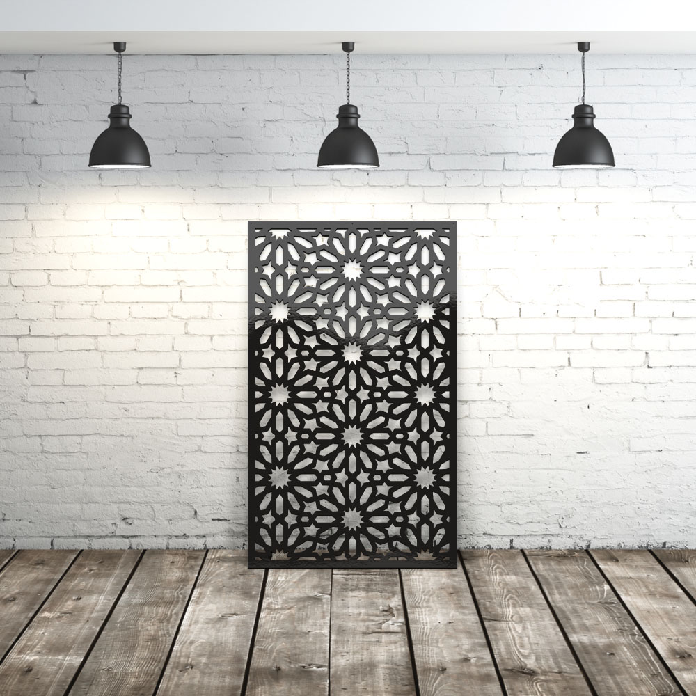 Privacy Screen Aster flower - Decorative Screen Panels, Floral privacy, Modern privacy, t4 Privacy Screen Aster flower