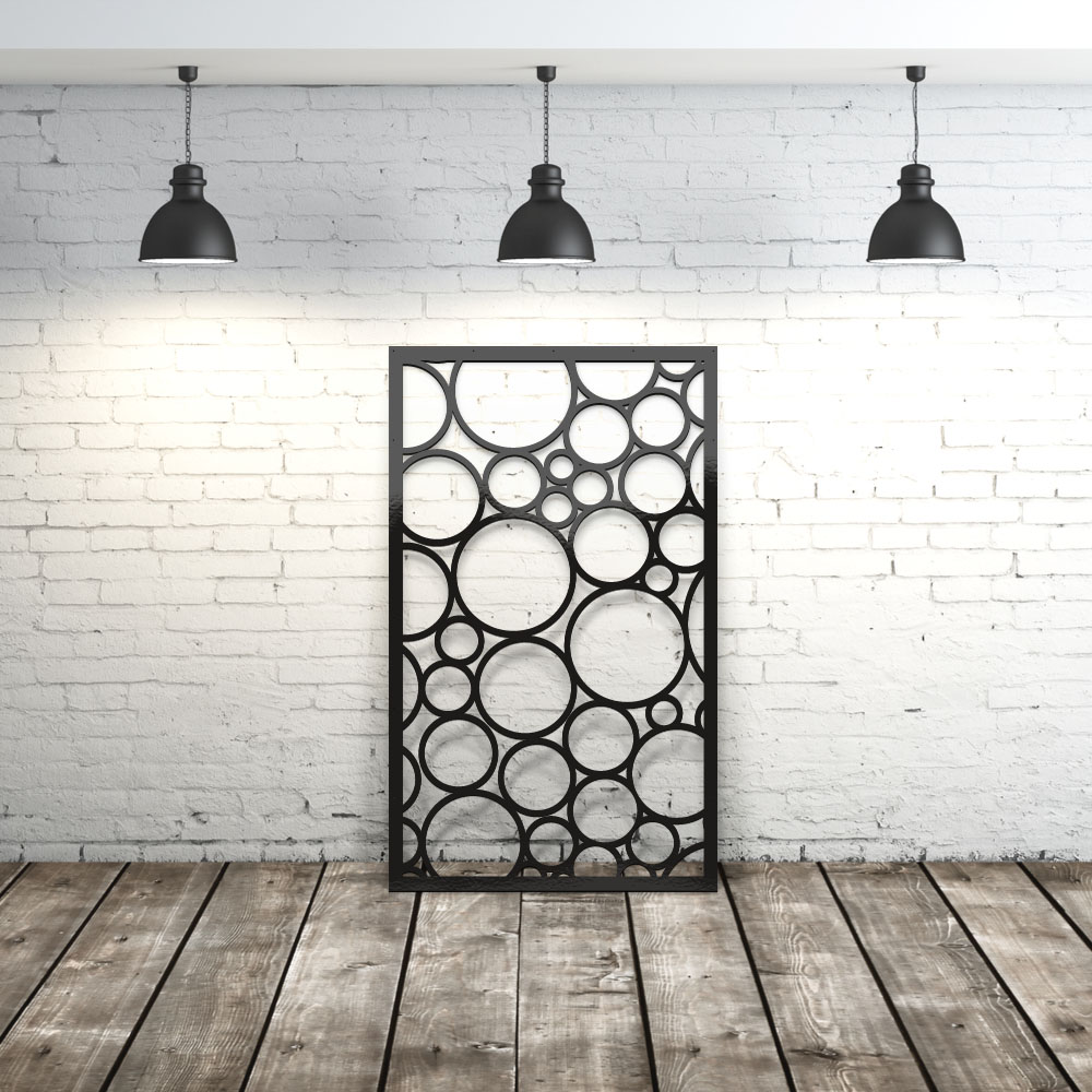 Privacy Screen Big Circles - Decorative Screen Panels, Modern privacy Privacy Screen Big Circles