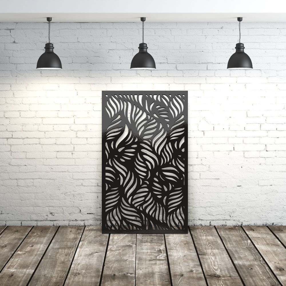 Privacy Screen Swirl Lines - Decorative Screen Panels, Trees and leaves privacy Privacy Screen Swirl Lines