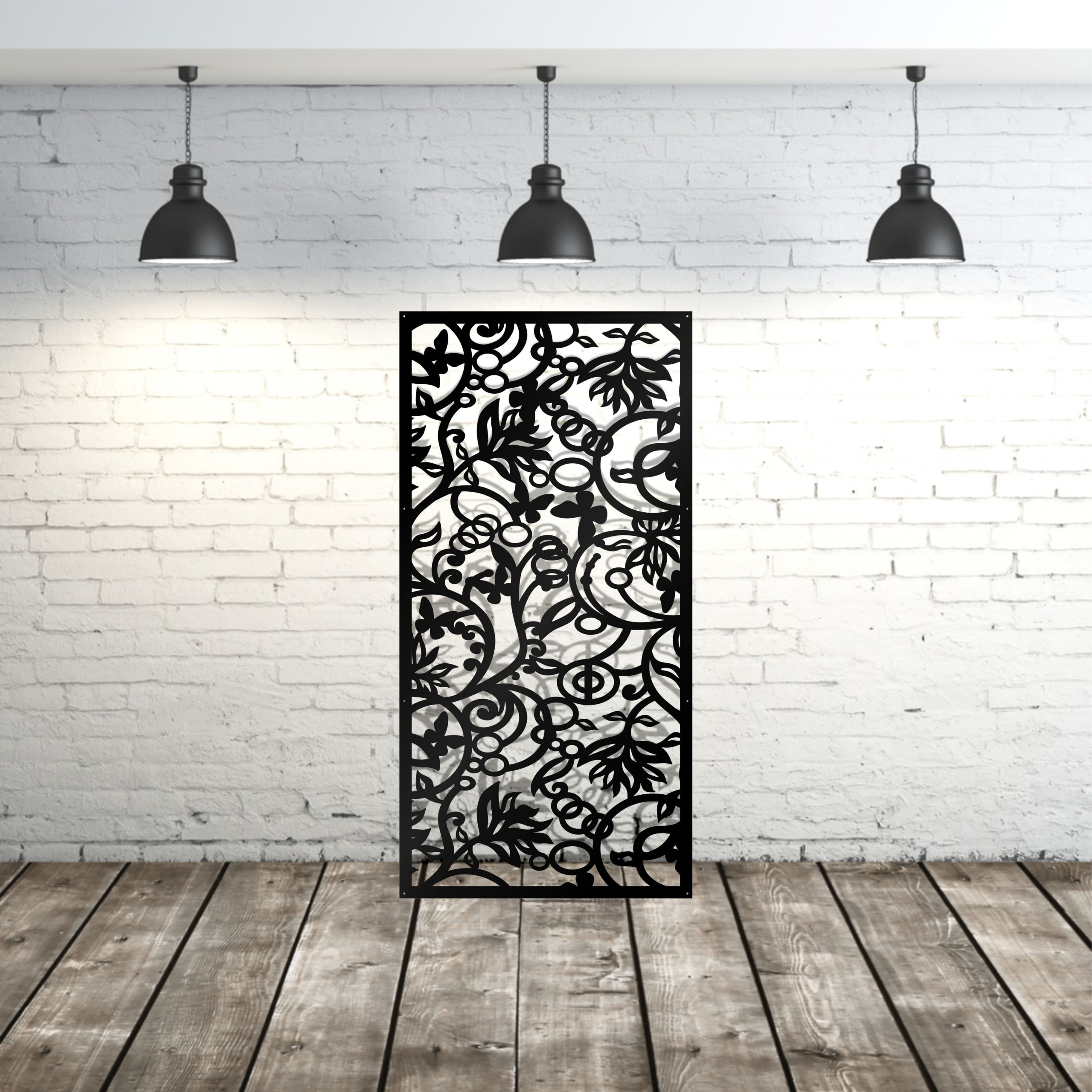 Privacy Screen Butterfly Bouquet - Decorative Screen Panels, Floral privacy, t5 Privacy Screen Butterfly Bouquet