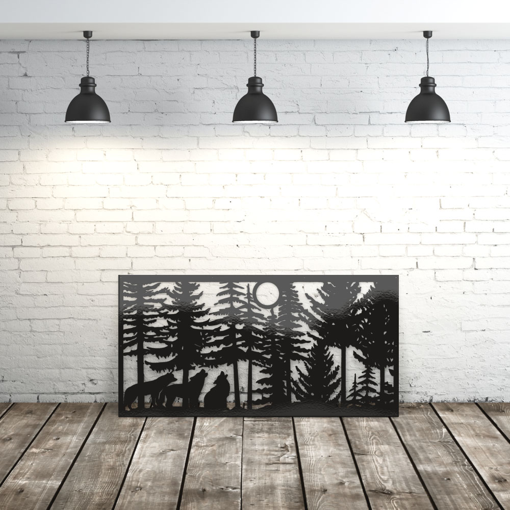 Wildlife Wolfs Privacy Panels - Decorative Screen Panels, t3, Wildlife privacy metal Wildlife Wolfs Privacy Panels